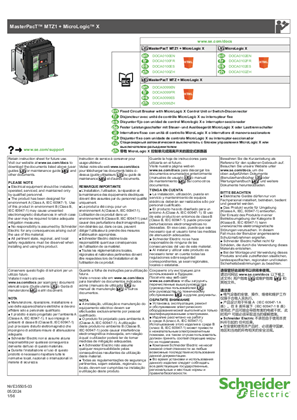 的映像 MasterPacT MTZ1 - 带有 MicroLogic X 控制单元或隔离开关的固定式断路器 - 说明页