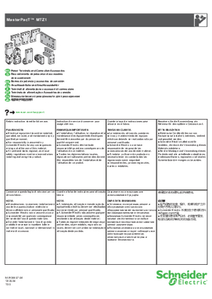 Slika linije MasterPacT MTZ1 Power Terminals and Connection Accessories - Instruction Sheet