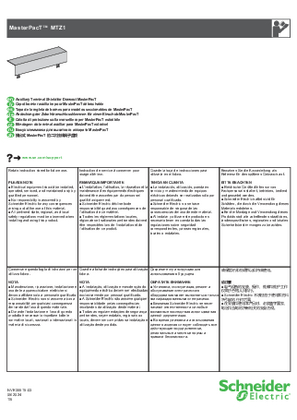 Image of MasterPacT MTZ1-Auxiliary Terminal Shield for Drawout MasterPacT - Instruction Sheet