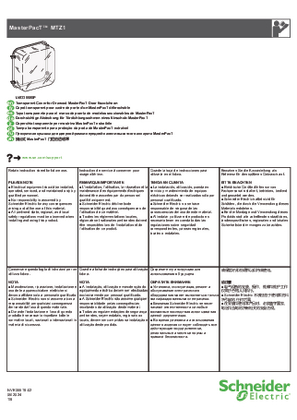 Slika linije MasterPacT MTZ1 Transparent Cover for Drawout MasterPacT Door Escutcheon, - Instruction Sheet