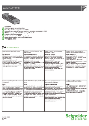 Slika linije MasterPacT MTZ1 VPOC Racking Interlock with Door Open - Instruction Sheet