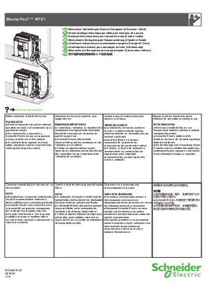的映像 MasterPacT MTZ1 - 用于电源转换的机械联锁 (2 个电源/电缆) - 说明页