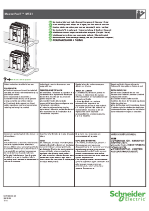 Immagine di MasterPacT MTZ1 - Interblocco meccanico per commutazione sorgente (2 origini / barre) - Istruzioni