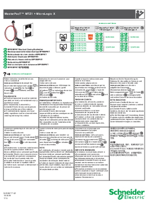 Imagine a MasterPacT MTZ1 + MicroLogic X - BPFE/BPFET Electrical Closing Pushbutton - Instruction Sheet