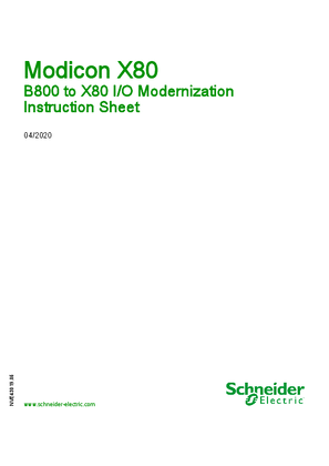 Image of Modicon X80 - B800 to X80 I/O Modernization, Instruction Sheet