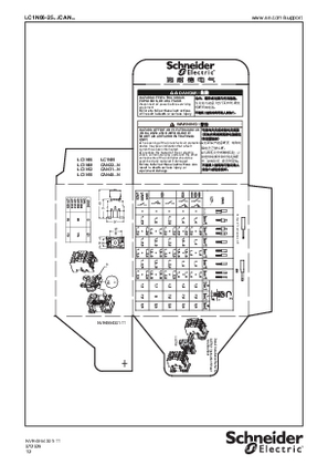 Image of Easy TeSys LC1N06-25 instruction sheet