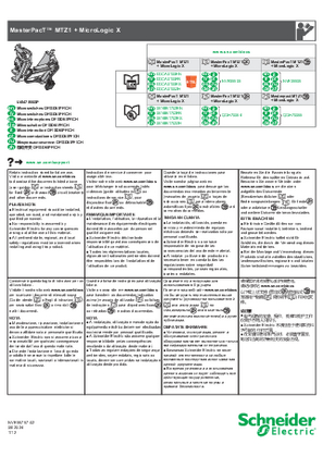 Slika linije MasterPacT MTZ1 + MicroLogic X - Microswitches OF/SDE/PF/CH - Instruction Sheet
