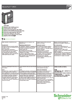 Image of MasterPacT MTZ1 3P/4P Front Cover - Instruction Sheet