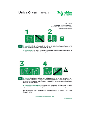 Image of Unica- Cover Frame-Instruction Sheet (EN)