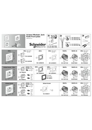 Slika linije Actassi- RJ45 Front plate Modular Jack-Instruction Sheet (EN)