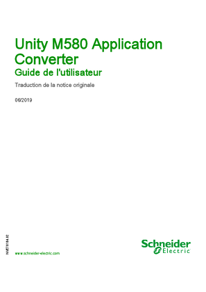 Image de Unity M580 Application Converter, Guide de l''utilisateur
