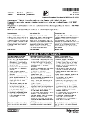 Image of SurgeArrest™ Whole Home Surge Protective Device – HEPD50 / HEPD80 Installation Instructions
