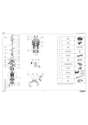 Image of XKB... Joysticks exploded view