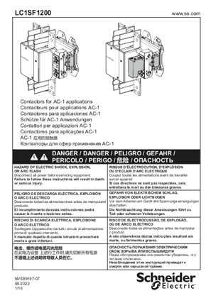Image of LC1SF1200 Contactors - Instruction sheet