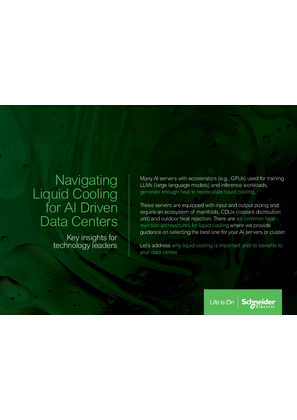Image of Schneider Electric - Navigating Liquid Cooling for AI Driven Data Centers