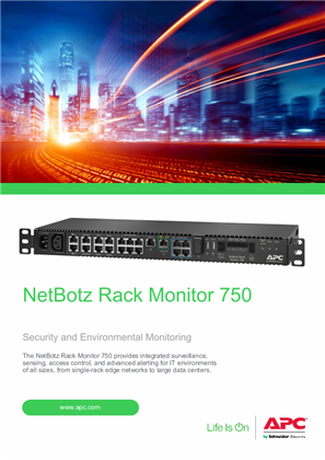 Image of NetBotz Rack Monitor 750 Brochure
