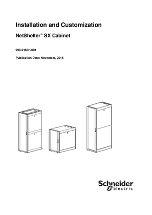 Imagen de NetShelter SX Installation and Customization (Manual)