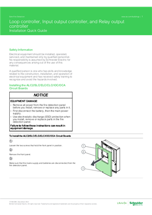 Billede af O1902GB Loop controller, Input output controller, and Relay output controller Installation Quick Guide
