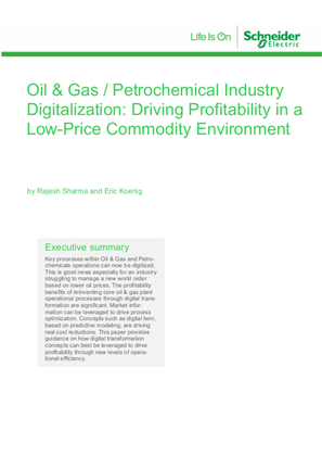 Immagine di Oil and Gas / Petrochemical Industry Digitalization Driving Profitability in aLow-Price Commodity Environment