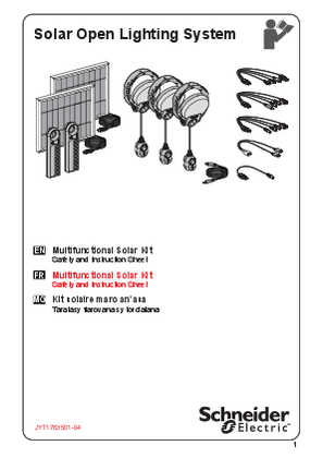 Image of Solar Open Lighting System User Manual