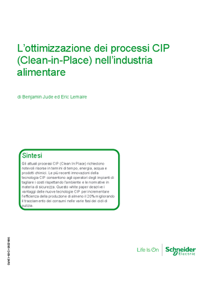 Immagine di L’ottimizzazione dei processi CIP (Clean-in-Place) nell’industria alimentare