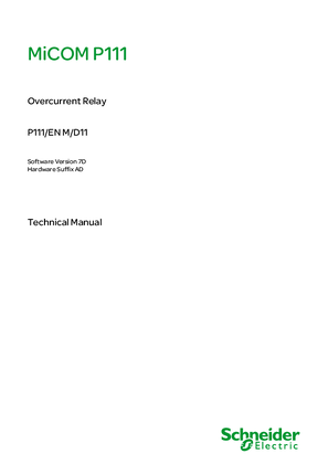 Image of MiCOM P111, Manual (global file) P111/EN M/D11
