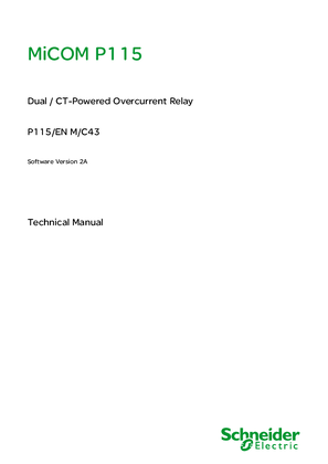 Image of MiCOM P115, Manual (global file) P115/EN M/C43