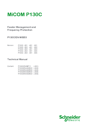 Image of MiCOM P130C, Manual (global file) P130C/EN M/B53