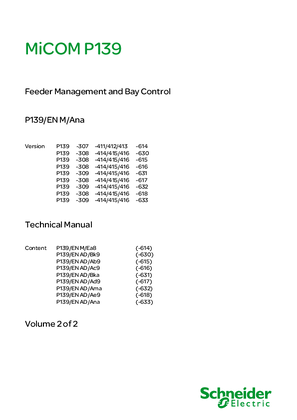 Image of MiCOM P139, Manual (global file) P139/EN M/Ana