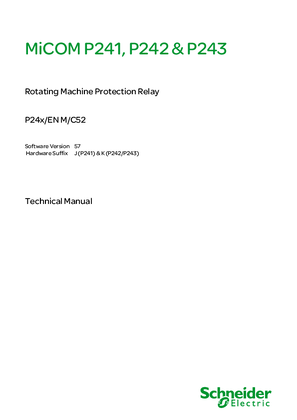 Image of MiCOM P24x, Manual (global file) P24x/EN M/C52_57__JK