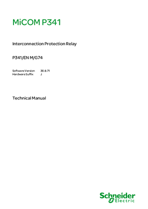 Image of MiCOM P341, Manual (global file) P341/EN M/G74_36+71__J
