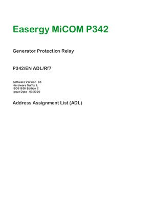 Image of MiCOM P34x, IEC 61850 PICS & MICS & PIXIT & TICS & ADL