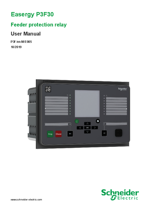 Imagen de Easergy Feeder Protection Relay P3F30_Instruction Manual