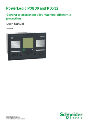 Image of PowerLogic P3G30 and P3G32 User Manual