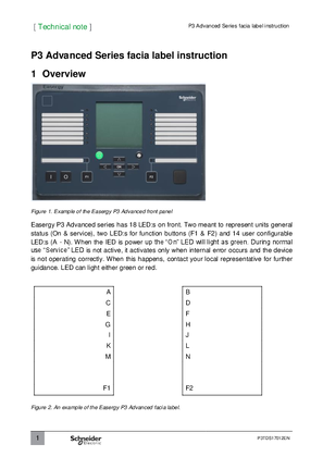 Image of Technical Notes - Easergy P3