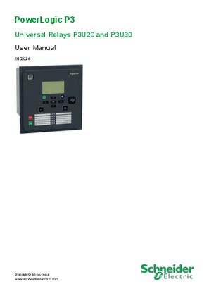 Image of PowerLogic P3U20 and P3U30 User Manual (ANSI)