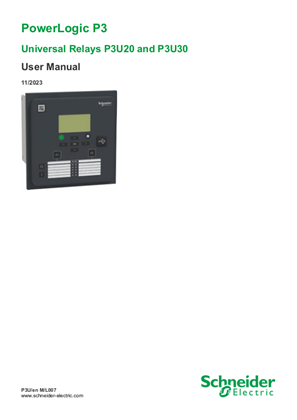 的映像 PowerLogic P3U20 and P3U30