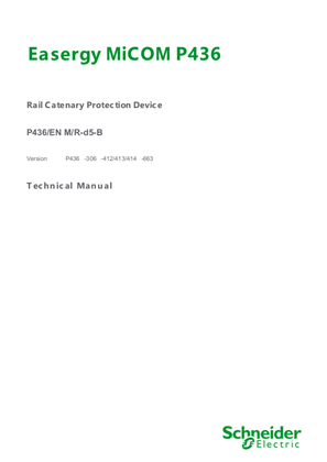 صورة Easergy MiCOM P436, Manual (global file) P436/EN M/R-d5 (P436 -306 -663)