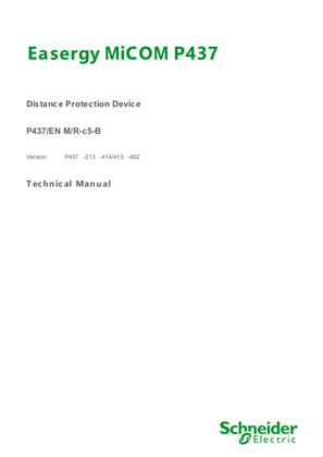 Billede af Easergy MiCOM P437, Manual (global file) P437/EN M/R-c5