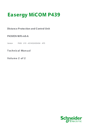 Imagen de Easergy MiCOM P439, Manual (global file) P439/EN M/R-m8