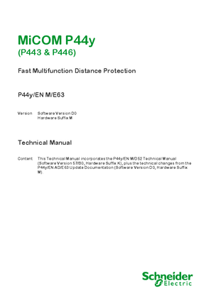 Image of MiCOM P44y, Manual (global file) P44y/EN M/E63
