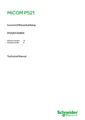 Image of MiCOM P521, Manual (global file) P521/EN M/B93