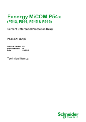 Image of Easergy MiCOM P54x, Manual (global file) P54x_EN_M_Ap5__K8__M