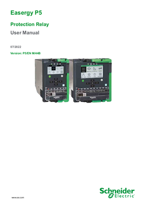 Image of Easergy P5 Protection Relay User Manual