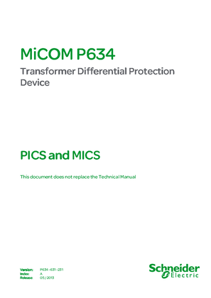Image of MiCOM P634, IEC -103 & IEC 61850 UG