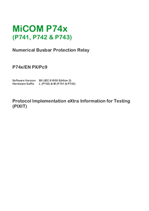 Gambar dari MiCOM P740/P74x, IEC 61850 PICS & MICS & PIXIT & TICS & ADL