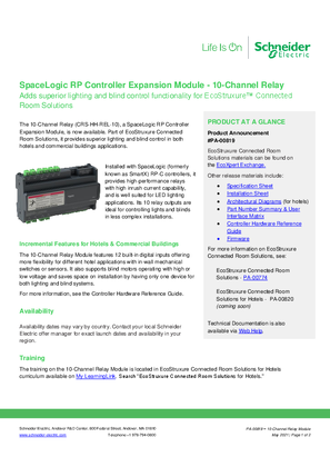 Image of SpaceLogic RP Controller Expansion Module - 10-Channel Relay