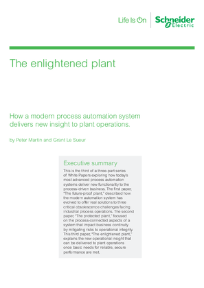 Image of The englighted plant. How a modern process automation system delivers new insight to plant operations.