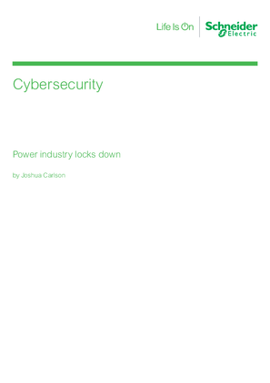 Image of Cybersecurity. Power industry locks down.