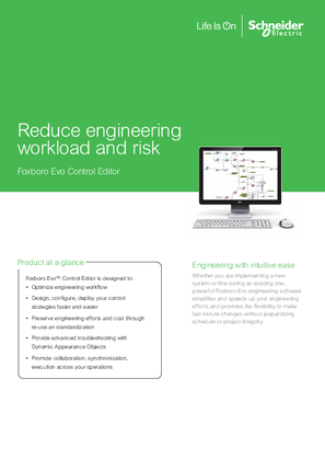 Image of Reduce engineering workload and risk, Foxboro Evo Control Editor